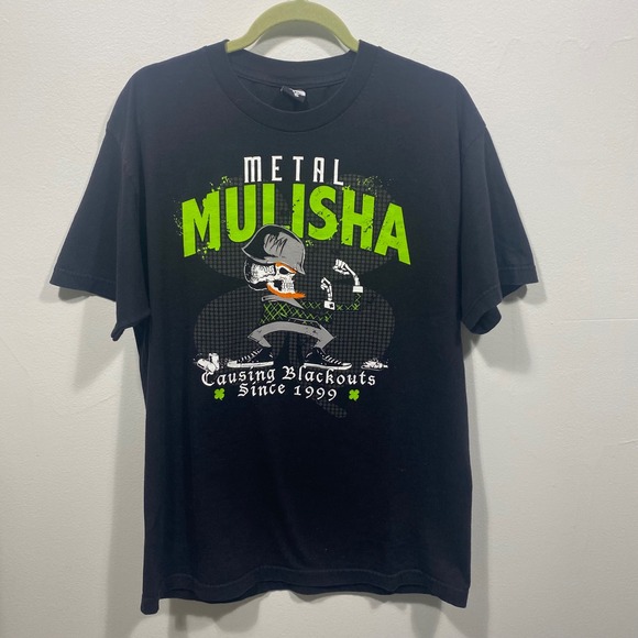 Metal Mulisha T Shirt Mens Black Causing Blackouts Since 1999 Graphic St Patrick - Picture 1 of 7